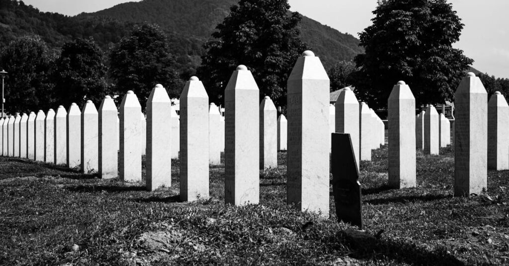 Illustration de Srebrenica: 29 ans de déni face au massacre glaçant Srebrenica-memorial-cemetery