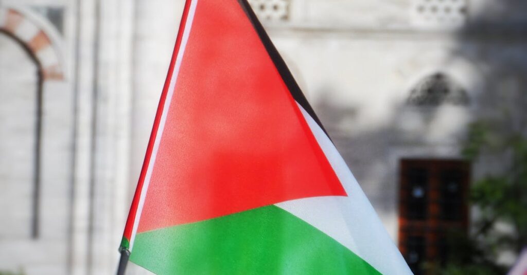 Illustration de Promesse bidon ? Macron face à l'échec palestinien macron-palestinian-flag