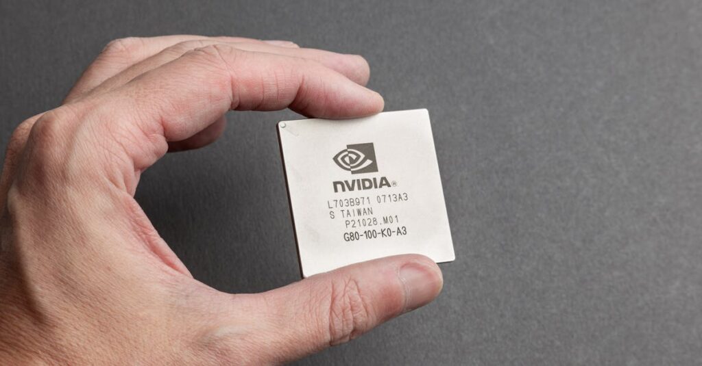 Illustration de Nvidia, entre soumission et profits en Chine nvidia-chip-china