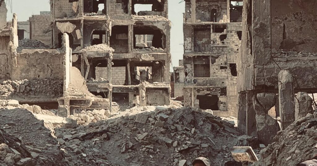Illustration de Chaos en Syrie : l'escalade israélienne et le bain de sang syria-conflict-damascus