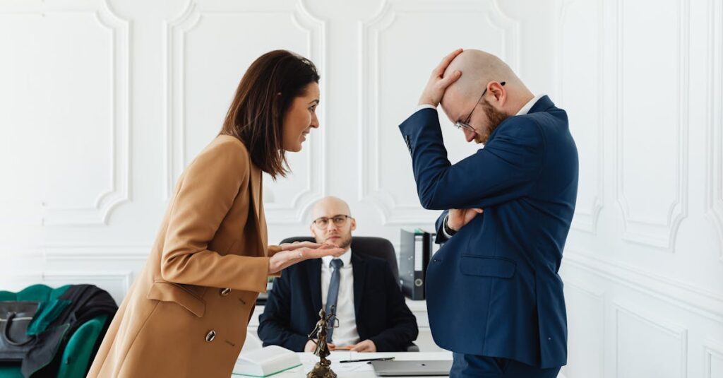 Illustration de Forfait jours : le scandale silencieux qui coûte cher corporate-burnout-legal-dispute