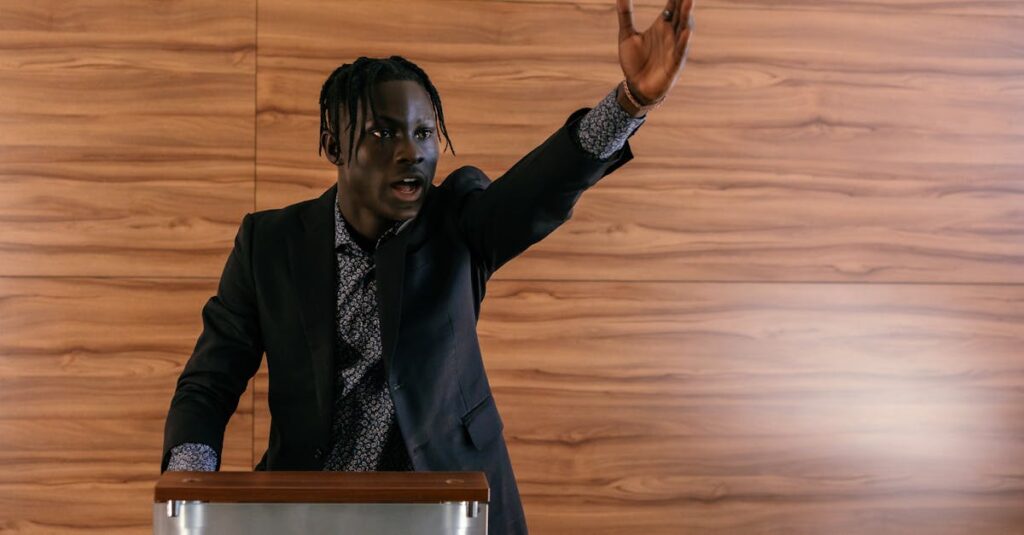 French-politician-speaking-conference