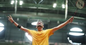 Illustration de Choc au sommet : Le badminton français brise l'hégémonie danoise badminton-match-victory