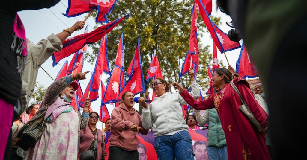 Illustration de Népal : L'ancien Premier ministre arrêté, un pays au bord du chaos Nepal-protest-arrest